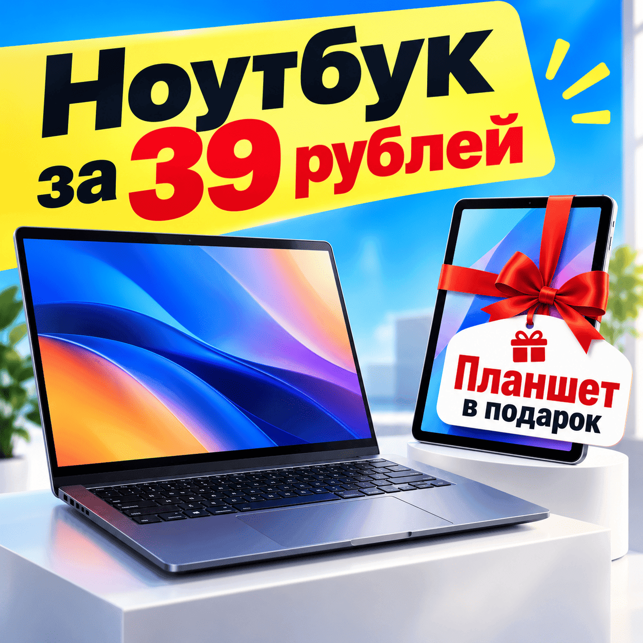 Ноутбук + планшет